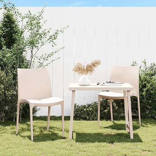 QZZCED Gartenstühle 2 STK. Creme Freizeitstühle Terrassenmöbel für Rasenflächen 50x46x80 cm Polypropylen QZZCED Gartenstühle 2 STK. Creme Freizeitstühle Terrassenmöbel für Rasenflächen 50x46x80 cm Polypropylen von QZZCED