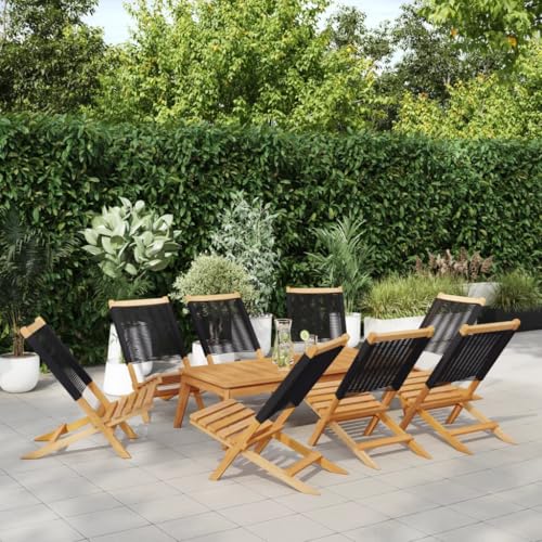 QZZCED Gartenstühle 8 STK. Klappbar Schwarz Massivholz Akazie Freizeitstühle Balkonstühle für Schwimmbäder QZZCED Gartenstühle 8 STK. Klappbar Schwarz Massivholz Akazie Freizeitstühle Balkonstühle für Schwimmbäder von QZZCED