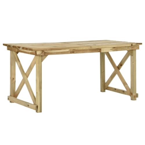 QZZCED Gartentisch 160x79x75 cm Holz, Balkon Esstisch Garten Lounge Tisch Patio Tisch Outdoor Tisch für Gärten, Terrassen, Balkone von QZZCED