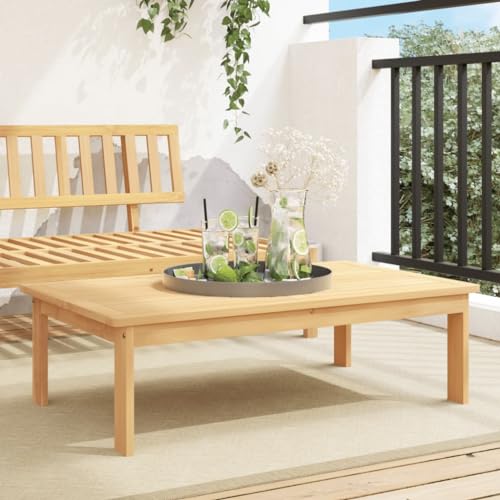 QZZCED Gartentisch Terrassensofa Set Garten Couch Set für Balkone 100x60x30 cm Massivholz Akazie von QZZCED