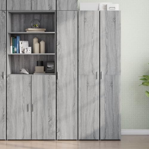 QZZCED Highboard Grau Sonoma Küchenschränke für Wohnzimmer Diele 30x42,5x185 cm Holzwerkstoff von QZZCED