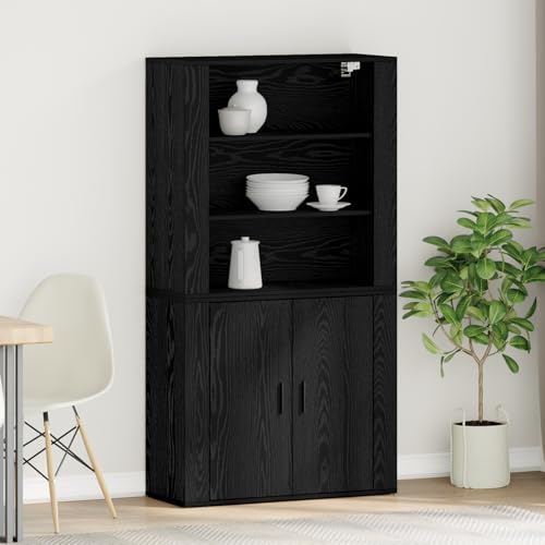 QZZCED Highboard Schwarze Eiche Konstruiertes Holz Wohnzimmerschrank für Wohnzimmer QZZCED Highboard Schwarze Eiche Konstruiertes Holz Wohnzimmerschrank für Wohnzimmer von QZZCED