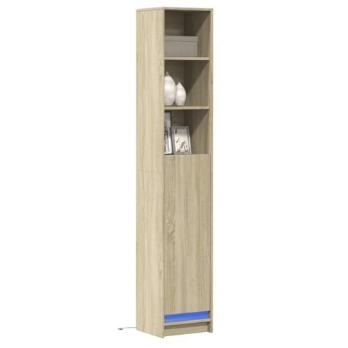 QZZCED LED-Sideboard Sonoma-Eiche Wohnzimmermöbel für Wohnzimmer Diele 36x32,5x200 cm Holzwerkstoff QZZCED LED-Sideboard Sonoma-Eiche Wohnzimmermöbel für Wohnzimmer Diele 36x32,5x200 cm Holzwerkstoff von QZZCED