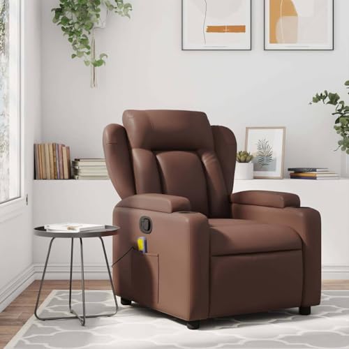 QZZCED Massagesessel Braun Kunstleder Wohnzimmerstuhl Schlafzimmerstuhl für Wohnzimmer Küche QZZCED Massagesessel Braun Kunstleder Wohnzimmerstuhl Schlafzimmerstuhl für Wohnzimmer Küche von QZZCED