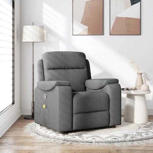 QZZCED Massagesessel Dunkelgrau Stoff Lesesessel Bürosessel für Küche Wohnzimmer QZZCED Massagesessel Dunkelgrau Stoff Lesesessel Bürosessel für Küche Wohnzimmer von QZZCED