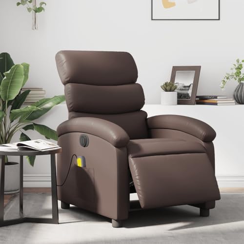 QZZCED Massagesessel Elektrisch Braun Kunstleder Wartezimmersessel Bürostuhl für Wohnzimmer Büro QZZCED Massagesessel Elektrisch Braun Kunstleder Wartezimmersessel Bürostuhl für Wohnzimmer Büro von QZZCED