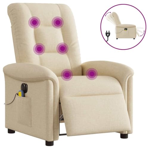 QZZCED Massagesessel Elektrisch Creme Stoff Sitzmöbel Bürostuhl für Büro Küche QZZCED Massagesessel Elektrisch Creme Stoff Sitzmöbel Bürostuhl für Büro Küche von QZZCED