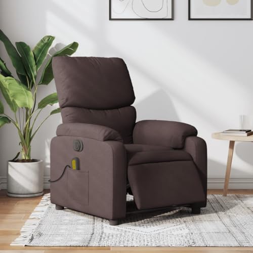 QZZCED Massagesessel Elektrisch Dunkelbraun Stoff Küchenstuhl Schlafzimmerstuhl für Büro Hotel QZZCED Massagesessel Elektrisch Dunkelbraun Stoff Küchenstuhl Schlafzimmerstuhl für Büro Hotel von QZZCED