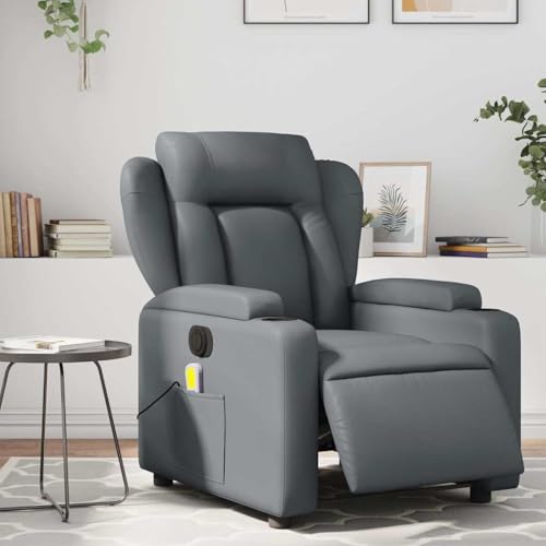 QZZCED Massagesessel Elektrisch Grau Kunstleder Bürostuhl Sitzmöbel für Schlafzimmer Wohnzimmer QZZCED Massagesessel Elektrisch Grau Kunstleder Bürostuhl Sitzmöbel für Schlafzimmer Wohnzimmer von QZZCED