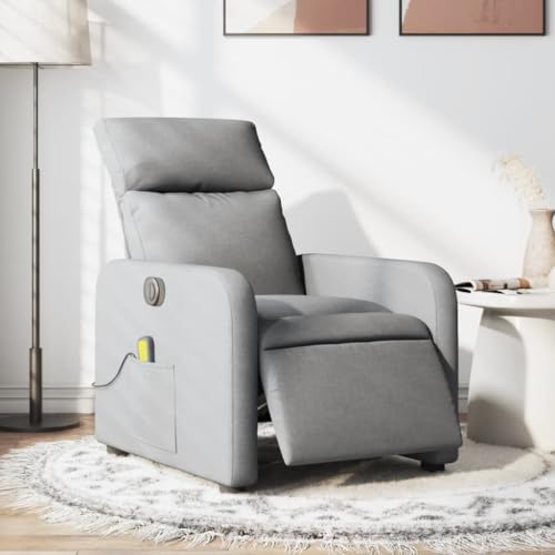 QZZCED Massagesessel Elektrisch Hellgrau Stoff Sitzmöbel Stuhl für Hotel Küche QZZCED Massagesessel Elektrisch Hellgrau Stoff Sitzmöbel Stuhl für Hotel Küche von QZZCED
