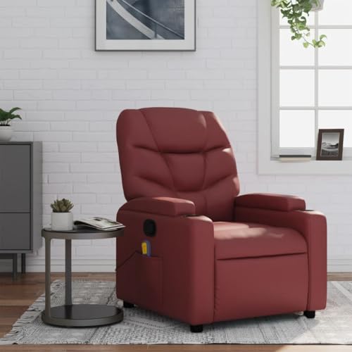 QZZCED Massagesessel Weinrot Kunstleder Wartezimmerstuhl Sitzmöbel für Schlafzimmer Küche QZZCED Massagesessel Weinrot Kunstleder Wartezimmerstuhl Sitzmöbel für Schlafzimmer Küche von QZZCED