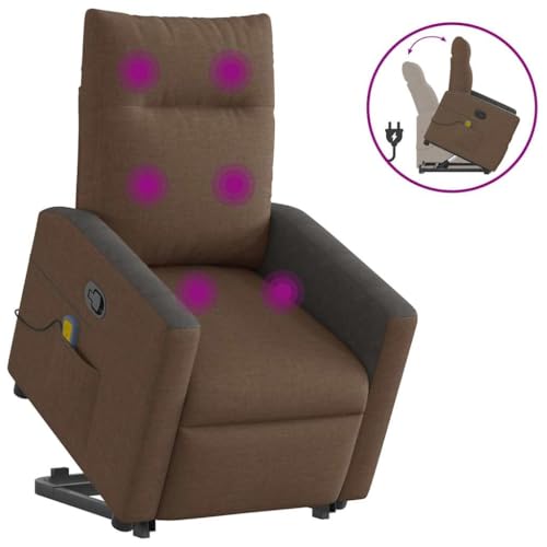 QZZCED Massagesessel mit Aufstehhilfe Braun Stoff Bürosessel Stuhl für Schlafzimmer Büro QZZCED Massagesessel mit Aufstehhilfe Braun Stoff Bürosessel Stuhl für Schlafzimmer Büro von QZZCED