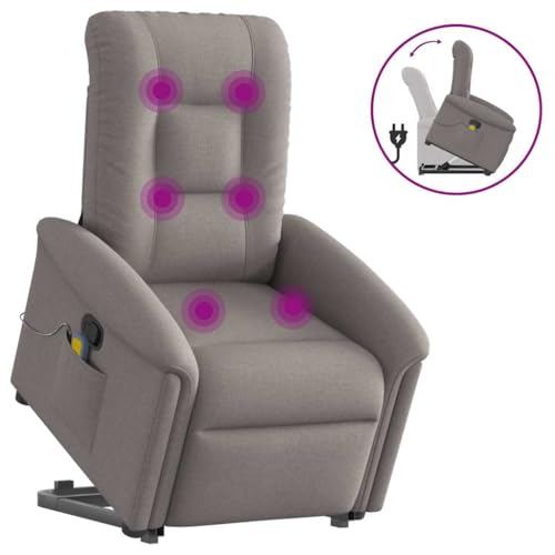 QZZCED Massagesessel mit Aufstehhilfe Taupe Stoff Bürostuhl Wohnzimmersessel für Büro Küche QZZCED Massagesessel mit Aufstehhilfe Taupe Stoff Bürostuhl Wohnzimmersessel für Büro Küche von QZZCED