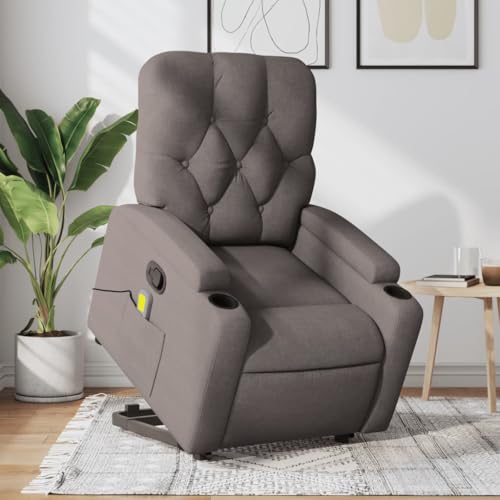 QZZCED Massagesessel mit Aufstehhilfe Taupe Stoff Sitzmöbel Stuhl für Wohnzimmer Schlafzimmer QZZCED Massagesessel mit Aufstehhilfe Taupe Stoff Sitzmöbel Stuhl für Wohnzimmer Schlafzimmer von QZZCED