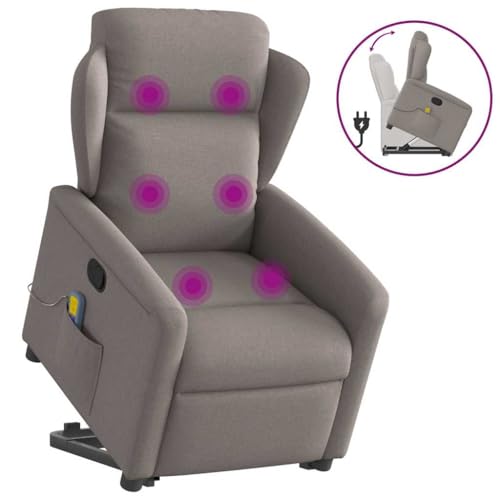 QZZCED Massagesessel mit Aufstehhilfe Taupe Stoff Stuhl Wohnzimmersessel für Hotel Büro QZZCED Massagesessel mit Aufstehhilfe Taupe Stoff Stuhl Wohnzimmersessel für Hotel Büro von QZZCED
