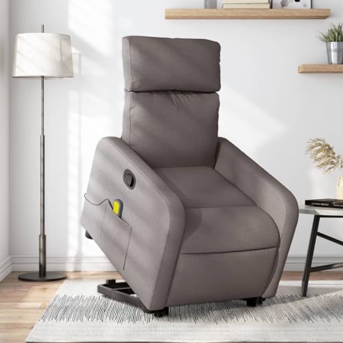 QZZCED Massagesessel mit Aufstehhilfe Taupe Stoff Wohnzimmersessel Küchenstuhl für Schlafzimmer Küche QZZCED Massagesessel mit Aufstehhilfe Taupe Stoff Wohnzimmersessel Küchenstuhl für Schlafzimmer Küche von QZZCED