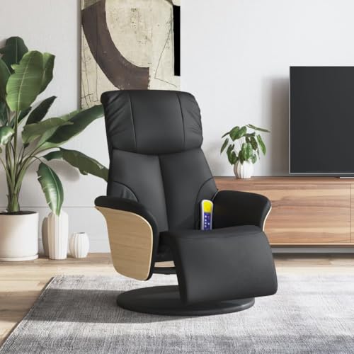 QZZCED Massagesessel mit Fußteil Schwarz Kunstleder Bürostuhl Schlafzimmerstuhl für Küche Hotel QZZCED Massagesessel mit Fußteil Schwarz Kunstleder Bürostuhl Schlafzimmerstuhl für Küche Hotel von QZZCED