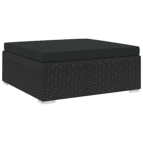 QZZCED Modular-Fußhocker 1 STK. mit Kissen Poly-Rattan Schwarz Patio Sofa Gartenmöbel für Innenhöfe QZZCED Modular-Fußhocker 1 STK. mit Kissen Poly-Rattan Schwarz Patio Sofa Gartenmöbel für Innenhöfe von QZZCED