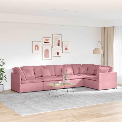 QZZCED Modulares Sofa mit Kissen Samt Rosa Wohnzimmersofa Wohnzimmersofas für Hotel QZZCED Modulares Sofa mit Kissen Samt Rosa Wohnzimmersofa Wohnzimmersofas für Hotel von QZZCED