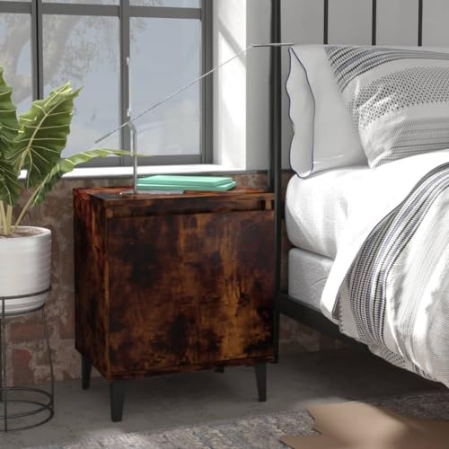 QZZCED Nachtschränke mit Metallbeinen Räuchereiche Nachttische für das Schlafzimmer Nachtkommoden für Büros 40x30x50 cm QZZCED Nachtschränke mit Metallbeinen Räuchereiche Nachttische für das Schlafzimmer Nachtkommoden für Büros 40x30x50 cm von QZZCED