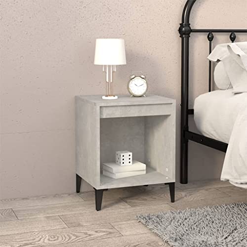 QZZCED Nachttisch Betongrau Nachttische für das Schlafzimmer Nachttische für das Schlafzimmer Wohnräume 40x35x50 cm von QZZCED