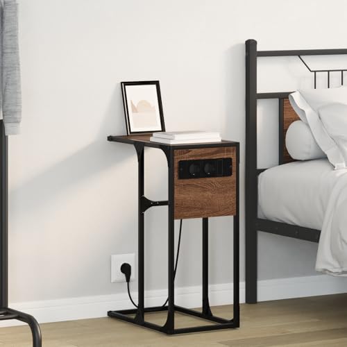 QZZCED Nachttisch Braune Eiche Nachttische Nachtmöbel für Studentenwohnheime 41,5 x 26 x 60,5 cm Holzwerkstoff QZZCED Nachttisch Braune Eiche Nachttische Nachtmöbel für Studentenwohnheime 41,5 x 26 x 60,5 cm Holzwerkstoff von QZZCED