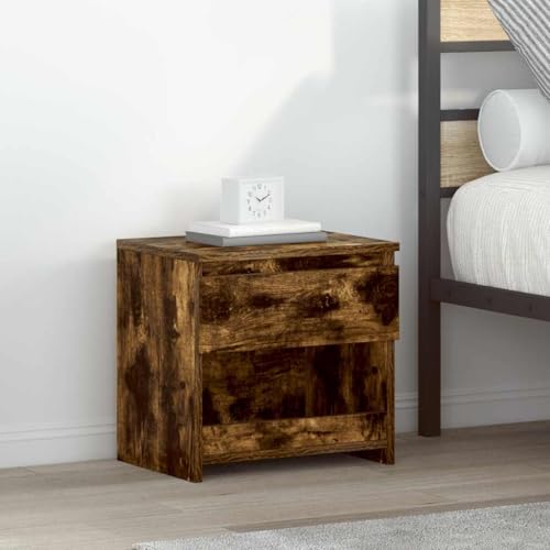 QZZCED Nachttisch Räuchereiche Nachttische Nachttische für Schlafzimmer 40x30x39 cm Holzwerkstoff von QZZCED