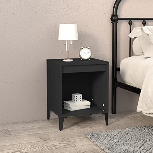QZZCED Nachttisch Schwarz Nachttische Nachtmöbel für Schlafzimmer 40x35x50 cm von QZZCED