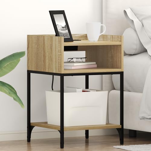 QZZCED Nachttisch mit Regal Sonoma Eiche Nachtschränke Nachttische für Büros 40 x 40 x 61 cm Holzwerkstoff QZZCED Nachttisch mit Regal Sonoma Eiche Nachtschränke Nachttische für Büros 40 x 40 x 61 cm Holzwerkstoff von QZZCED