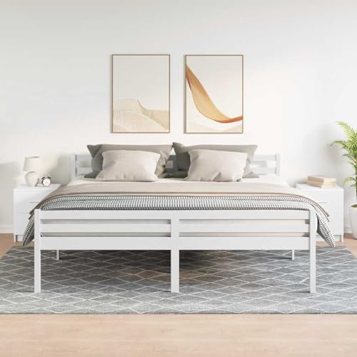 QZZCED Nachttische 2 STK. mit 2 Schubladen Weiß Nachtkommoden Nachttische für das Schlafzimmer für Studentenwohnheime 40x36x50 cm von QZZCED