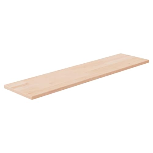 QZZCED Regalboden Hängeregal Schwebendes Wandregal für Küche Schlafzimmer 80x20x1,5 cm Unbehandeltes Massivholz Eiche von QZZCED
