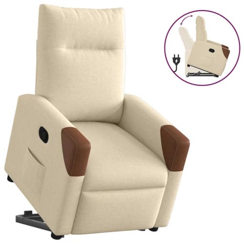 QZZCED Relaxsessel mit Aufstehhilfe Creme Stoff Stuhl Bürostuhl für Büro Küche QZZCED Relaxsessel mit Aufstehhilfe Creme Stoff Stuhl Bürostuhl für Büro Küche von QZZCED