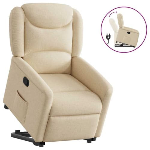 QZZCED Relaxsessel mit Aufstehhilfe Creme Stoff Stuhl Bürostuhl für Küche Wohnzimmer QZZCED Relaxsessel mit Aufstehhilfe Creme Stoff Stuhl Bürostuhl für Küche Wohnzimmer von QZZCED
