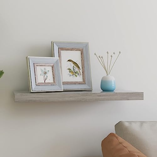 QZZCED Schweberegal Betongrau Wandboard Hängeregal für Küche 60x23,5x3,8 cm MDF QZZCED Schweberegal Betongrau Wandboard Hängeregal für Küche 60x23,5x3,8 cm MDF von QZZCED
