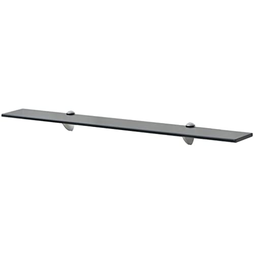 QZZCED Schweberegal Glas Hängeregal Wandboard für Bad Schlafzimmer 80x10 cm 8 mm von QZZCED