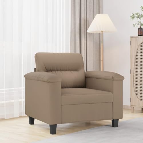 QZZCED Sessel Cappuccino-Braun Wohnzimmersofas Schlafzimmersofas für Gästehaus 60 cm Kunstleder QZZCED Sessel Cappuccino-Braun Wohnzimmersofas Schlafzimmersofas für Gästehaus 60 cm Kunstleder von QZZCED