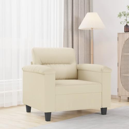 QZZCED Sessel Creme Wohnzimmersofa Multifunktionales Sofa für Wohnzimmer 60 cm Kunstleder von QZZCED