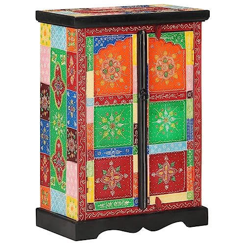 QZZCED Sideboard Handbemalt mit Türen Küchenschrank für Küche 53x30x75 cm Massivholz Mango QZZCED Sideboard Handbemalt mit Türen Küchenschrank für Küche 53x30x75 cm Massivholz Mango von QZZCED