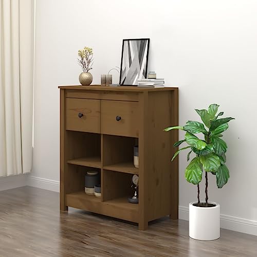 QZZCED Sideboard Honigbraun Schrank für Büro 70x35x80 cm Massivholz Kiefer QZZCED Sideboard Honigbraun Schrank für Büro 70x35x80 cm Massivholz Kiefer von QZZCED