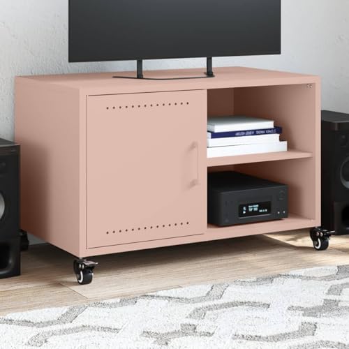 QZZCED TV-Schrank Rosa Fernsehtisch Medienschrank für Empfangsraum Arbeitszimmer 68x39x43,5 cm Stahl QZZCED TV-Schrank Rosa Fernsehtisch Medienschrank für Empfangsraum Arbeitszimmer 68x39x43,5 cm Stahl von QZZCED