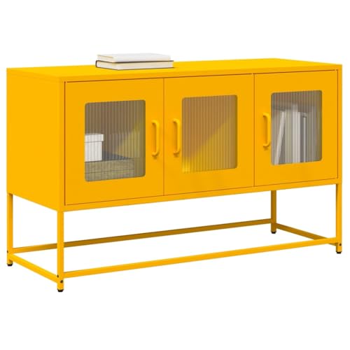 QZZCED TV-Schrank Senfgelb Multifunktionaler TV-Ständer TV Möbel für Wohnzimmer Büro 100,5x39x60,5 cm Kaltgewalzter Stahl QZZCED TV-Schrank Senfgelb Multifunktionaler TV-Ständer TV Möbel für Wohnzimmer Büro 100,5x39x60,5 cm Kaltgewalzter Stahl von QZZCED