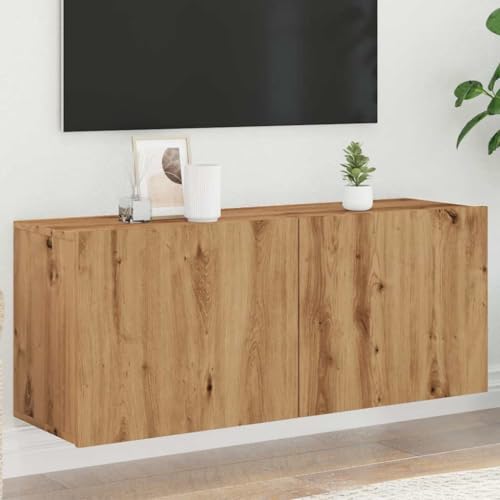 QZZCED TV-Wandschrank Artisan-Eiche TV Regal Multifunktionaler TV-Ständer für Büro Schlafzimmer 100x30x41 cm von QZZCED