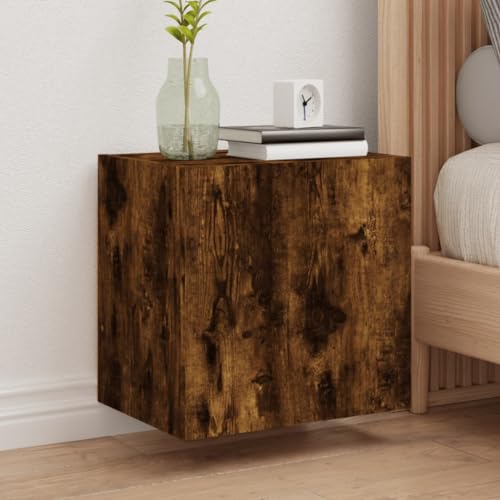 QZZCED TV-Wandschrank Räuchereiche Wohnzimmerschrank TV Sideboard für Büro Arbeitszimmer 40,5x30x40 cm Holzwerkstoff von QZZCED