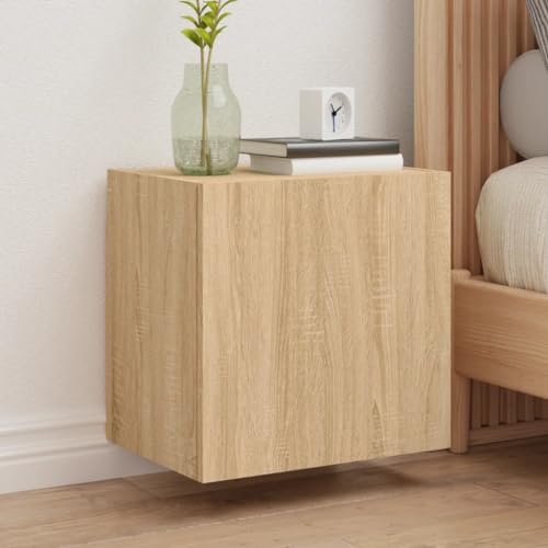 QZZCED TV-Wandschrank Sonoma-Eiche Medienschrank TV Schrank für Schlafzimmer Wohnzimmer 40,5x30x40 cm Holzwerkstoff von QZZCED