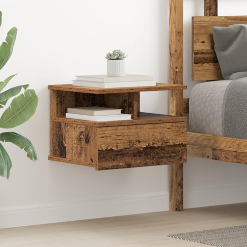 QZZCED Wand-Nachttisch Altholz Nachttische Nachttische für das Schlafzimmer für Wohnräume 40x31x27 cm Holzwerkstoff QZZCED Wand-Nachttisch Altholz Nachttische Nachttische für das Schlafzimmer für Wohnräume 40x31x27 cm Holzwerkstoff von QZZCED