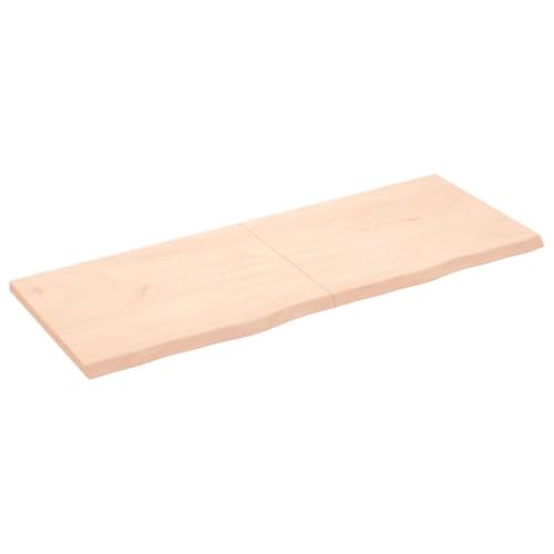 QZZCED Wandregal Hängeregal Wandboard für Büro 160x60x(2-4) cm Massivholz Eiche Unbehandelt von QZZCED