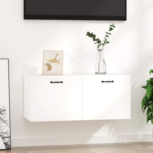 QZZCED Wandschrank Hochglanz-Weiß Wandregal Regal für Schlafzimmer 80x36,5x35 cm Holzwerkstoff QZZCED Wandschrank Hochglanz-Weiß Wandregal Regal für Schlafzimmer 80x36,5x35 cm Holzwerkstoff von QZZCED