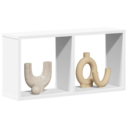 QZZCED Wandschrank Schweberegal Regal für Deko für Büro Bad 60x16x30 cm Weiß Holzwerkstoff von QZZCED