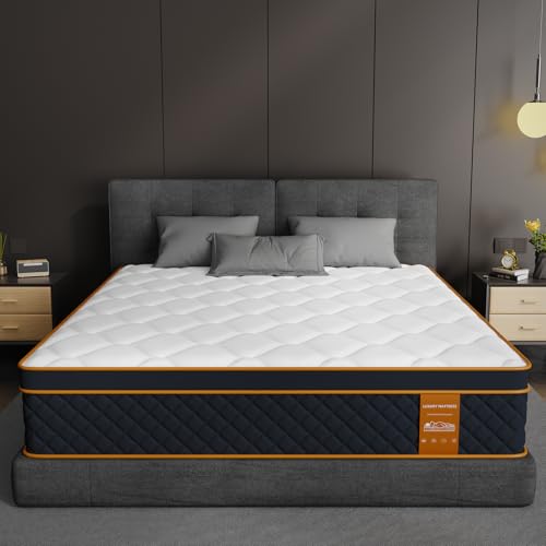 Matratze 120x200 cm Höhe 25cm, 7-Zonen Federkernmatratze, Härtegrad H3, Orthopädische & Ergonomische Federkernmatratze mit Memory-Schaum Schicht, Öko-Tex & CertiPUR Zertifiziert, Rückenentlastende von Qabefy