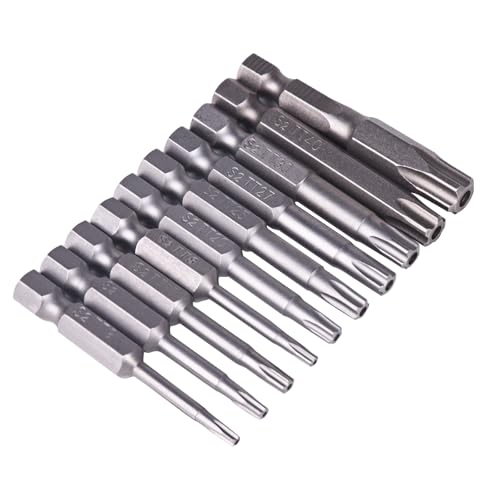 10 Stück 50mm Torx Bits Schraubendreher Set Magnetisch Sternenkopf Schraubenziehe Set S2 Stahl Stahl-Sechskantschaf Elektrischer Schraubendreher T8 - T45 10 Stück 50mm Torx Bits Schraubendreher Set Magnetisch Sternenkopf Schraubenziehe Set S2 Stahl Stahl-Sechskantschaf Elektrischer Schraubendreher T8 - T45 von Qaixwuyi